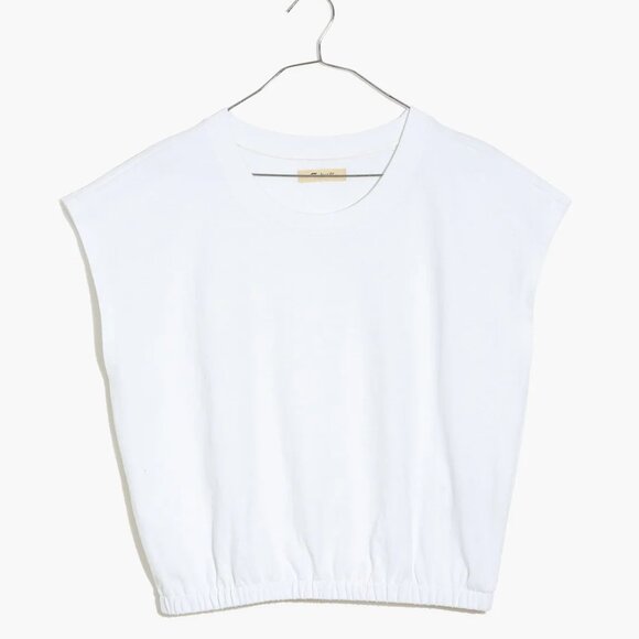 *SOLD* Zara Womens T Shirt Size M White Cropped Short Sleeve Open Back Top - Picture 6 of 6